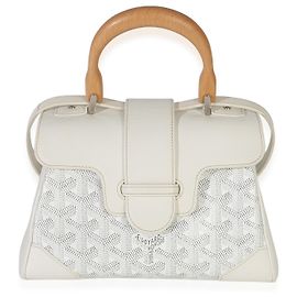 Goyard White Goyardine Canvas Saigon Souple Mini