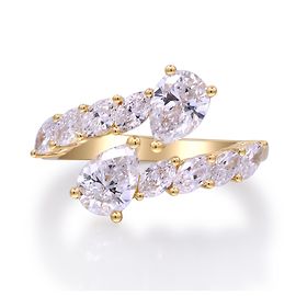 Autre Marque Anello in oro giallo con diamanti coltivati in laboratorio 2.13 ctw