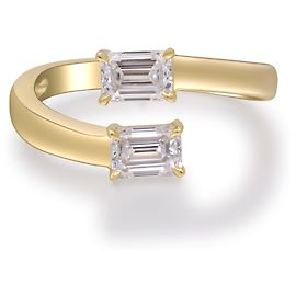 Autre Marque Ring aus Gelbgold mit Labor diamanten 1.11 ctw