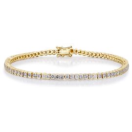 Autre Marque Bracciale in oro giallo con diamanti coltivati in laboratorio 2.51 ctw