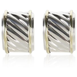 Orecchini Cable David Yurman in oro giallo e argento sterling