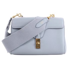 Céline CELINE Soft 16 Teen Schultertasche aus Leder in Hellblau