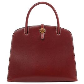 Hermès Dalvy MM Cushbell Leather Handbag in Brown Rouge E: 2001