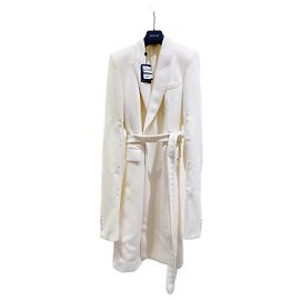 Louis Vuitton Wool Coat White Size 50