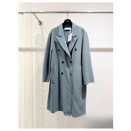 Autre Marque Dior Double Breasted Wool Coat Green