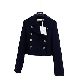 Autre Marque Dior Wool Cashmere Jacket with Gold Buttons Size 34