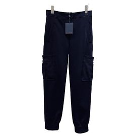 Calças Louis Vuitton Monogram em algodão azul marinho