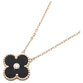Colar Van Cleef & Arpels Vintage Alhambra Onyx