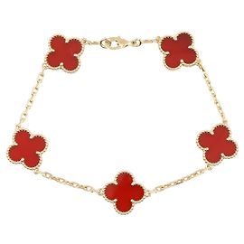 Bracciale Van Cleef & Arpels Vintage Alhambra 5 motivi in corniola