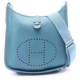 Hermès Hermes Evelyne 3 Trois PM Blue Jean Shoulder Bag