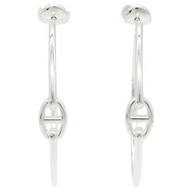 Hermès Boucles d'oreilles Hermes Chaine d'Ancre Enchainee GM