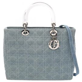 Borsa Christian Dior Lady Large Cannage Denim