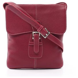 Loewe Senda Schultertasche aus Bordeaux-Leder