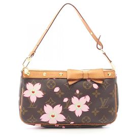 Louis Vuitton Pochette Accessoires Monogram Cherry Blossom Handbag