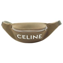Céline Bolsa de cintura Celine em lona cáqui