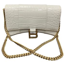 Borsa a tracolla con catena Balenciaga Hourglass Wallet
