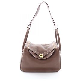 Hermès Hermes Lindy 30 Etoupe Schultertasche