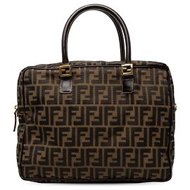 Borsa business Fendi Zucca Canvas marrone