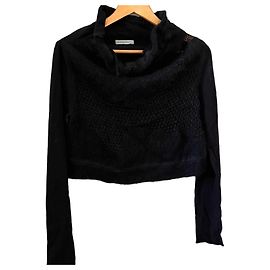 Autre Marque Jersey corto negro de cuello vuelto Sarah Pacini
