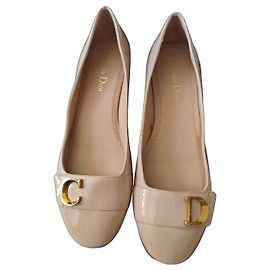 Sapatilhas rasas em couro envernizado Christian Dior