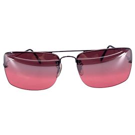 Ray-Ban Occhiali da sole sfumati semi-montatura Vintage Pink Metal RB 3158 59/16