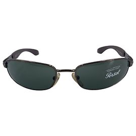 Persol Lunettes de soleil enveloppantes Sport Vintage Gunmetal and Rubber 2138S 59/16 120mm