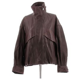 Autre Marque Chaqueta de cuero NOUR HAMMOUR Granate