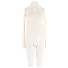Autre Marque Polo de seda branco LILYSILK