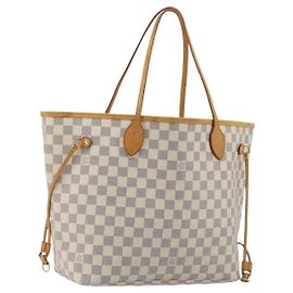 LOUIS VUITTON Damier Azur Neverfull MM Tote Bag N41605 LV