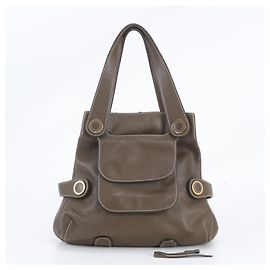 Saco Tote Loewe em couro castanho