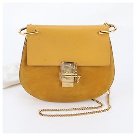 Borsa a tracolla in pelle con catena Chloé Chloe Drew