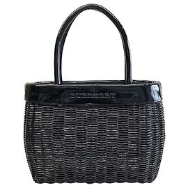 Bolsa Burberry em couro envernizado preto
