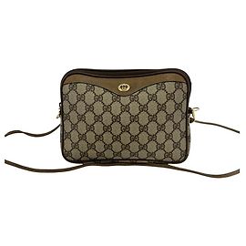 Bolsa de Ombro em Couro Gucci Vintage GG Logo