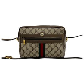 Bolso de hombro de cuero Gucci Vintage Sherry Line GG Logo