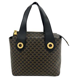 Céline Bolsa CELINE Vintage com logo circular e padrão Macadam