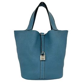 Bolso Hermès Picotin Lock GM en Blue Jean