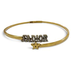 Collana Choker Christian Dior DIOR JADIOR con Logo in Metallo e Stelle di Strass