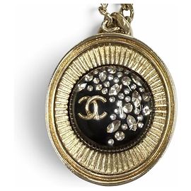 Collana a catena con strass Chanel D21B Coco Mark