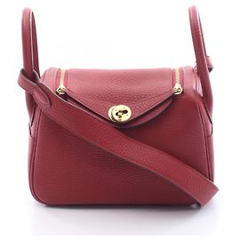 Hermès Bolsa de Ombro Hermes Lindy Mini Ruby
