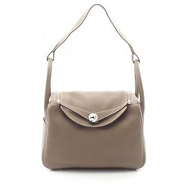 Hermès Hermes Lindy 30 Etoupe Schultertasche