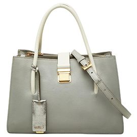 Borsa Miu Miu Madras in Gray e Ivory