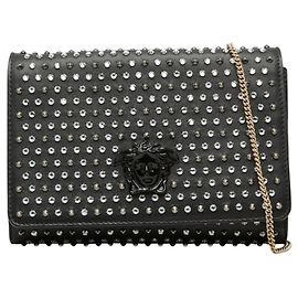 Bolsa de Ombro com Corrente Versace Medusa Crystal Palazzo Evening Crossbody