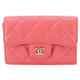 Chanel Pink Grained Calfskin Business Card Case
