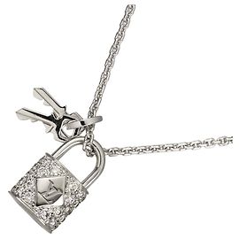Colar Louis Vuitton Lockit com Pendente de Diamantes
