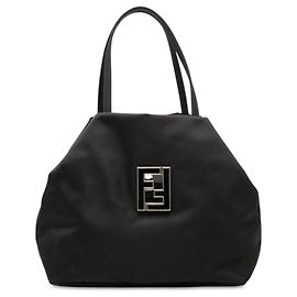 Fendi Handtasche aus schwarzem Nylon FF