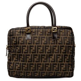 Borsa business Fendi in tela Zucca marrone
