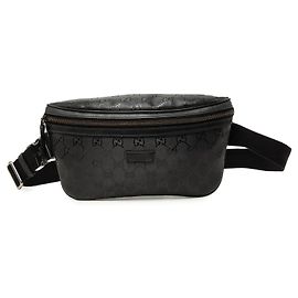 Sac ceinture Gucci noir imprimé GG