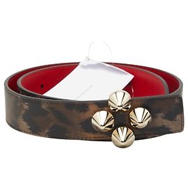 Cintura borchiata con motivo leopardato Christian Louboutin