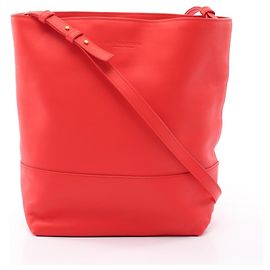 Bolsa de ombro em couro vermelho Bottega Veneta