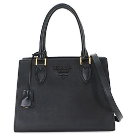 Bolso Prada de piel Saffiano negra